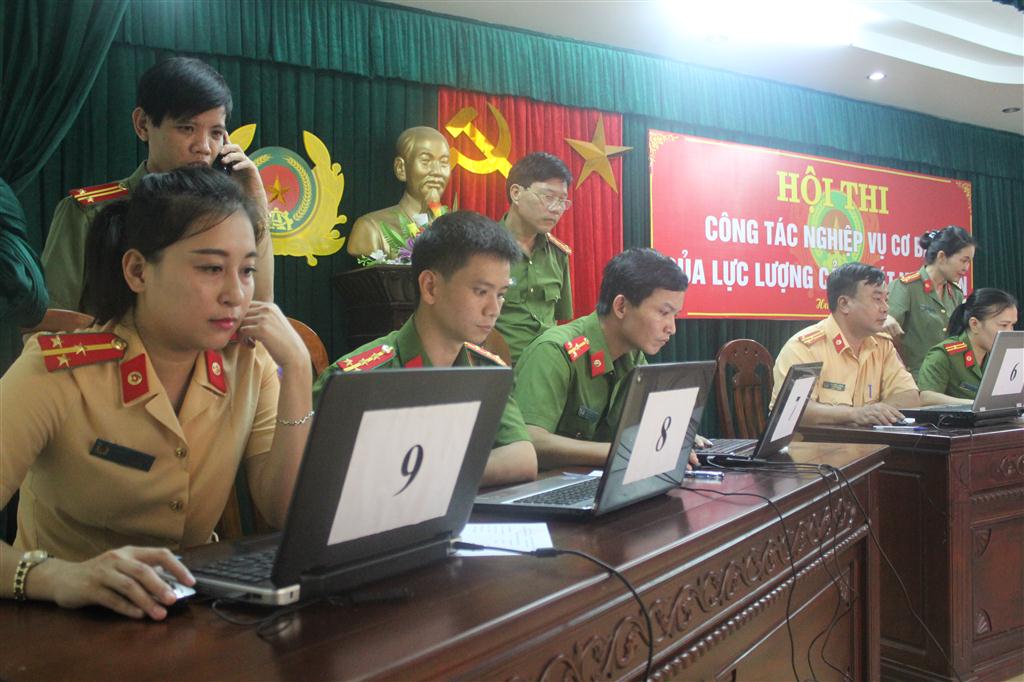 Đây là hội thi tìm hiểu công tác nghiệp vụ cơ bản trong lực lượng cảnh sát nhân dân đầu tiên tại Nghệ An