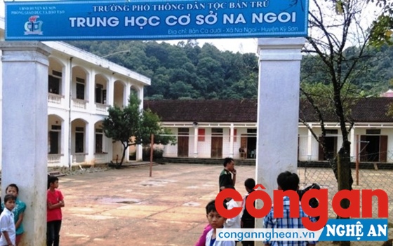 Trường PTDT bán trú THCS Na Ngoi, nơi xảy ra vụ việc