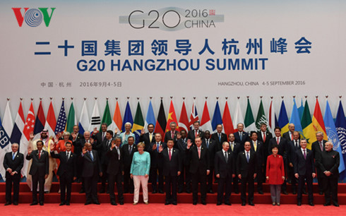 Lãnh đạo các nền kinh tế chụp ảnh chung tại G20.