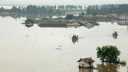  Lũ lụt Triều Tiên. Ảnh: channelnewsasia.