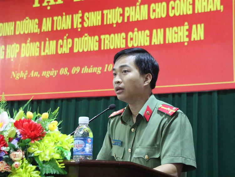 Đồng thí Thượng Nguyễn Trọng Công, Chủ tịch Công đoàn Công an tỉnh khai mạc lớp tập huấn