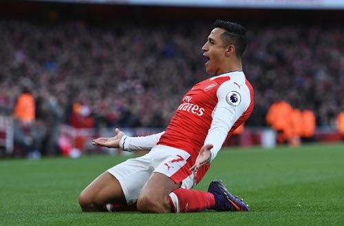 Alexis Sanchez mở tỷ số cho Arsenal