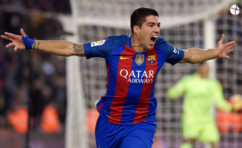 Suarez đánh đầu đưa Barca dẫn 1-0 đầu hiệp 2