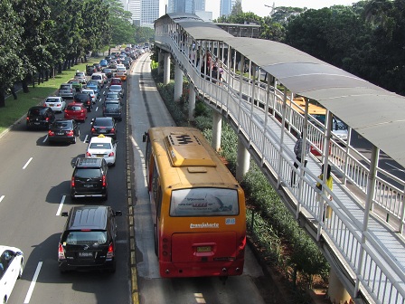 BRT ở Jakarta. Ảnh: Hà Nội BRT