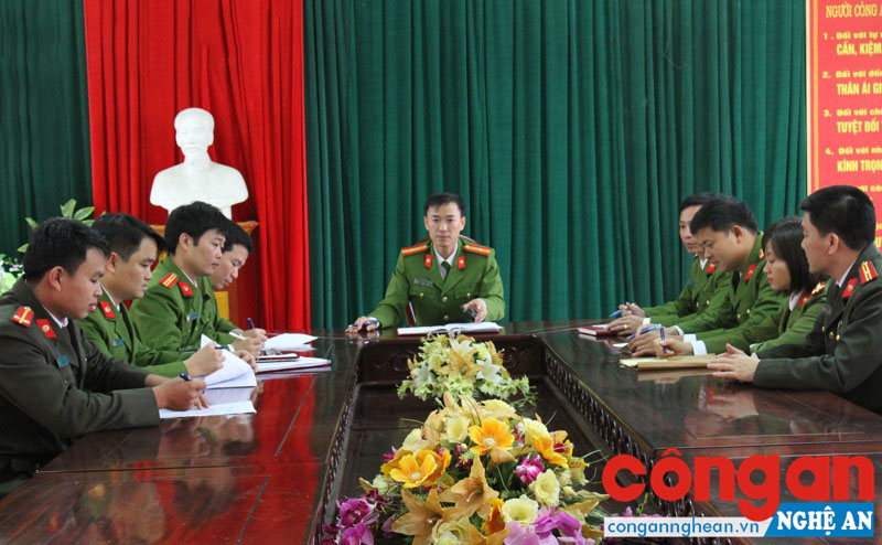 Công an huyện Nghi Lộc họp triển khai kế hoạch đảm bảo ANTT trên địa bàn