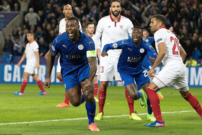 Leicester ngược dòng trước Sevilla để lần đầu tiên trong lịch sử vào tứ kết Champions League