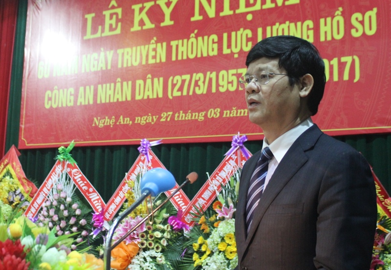 Đồng chí Lê Xuân Đại, Phó Chủ tịch Thường trực UBND tỉnh phát biểu tại lễ kỷ niệm
