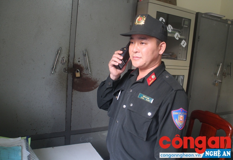Thiếu tá Trần Bá Sơn, Phó Trung đội trưởng Đại đội CSCĐ chỉ đạo CBCS lên đường làm nhiệm vụ đột xuất