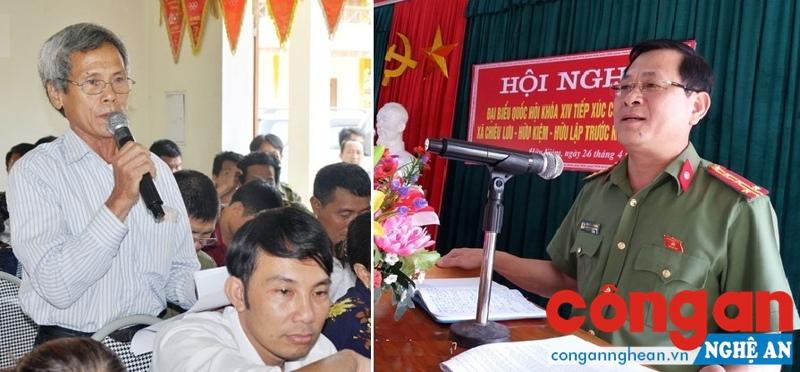 PGS.TS, Đại tá Nguyễn Hữu Cầu tiếp xúc cử tri tại huyện Kỳ Sơn