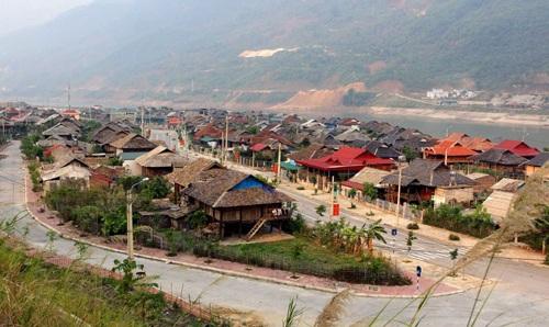Khu tái định cư thị xã Mường Lay sau khi xây dựng Thủy điện Sơn La. Ảnh: Cổng TTĐT tỉnh Điện Biên