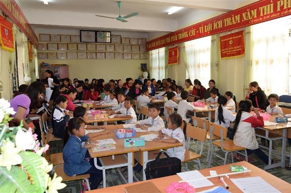  Một lớp học ở Trường Tiểu học Him Lam, TP. Điện Biên Phủ. Ảnh: Sở GD&ĐT tỉnh Điện Biên
