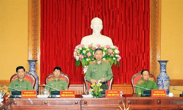 Bộ trưởng Tô Lâm phát biểu tại buổi họp.