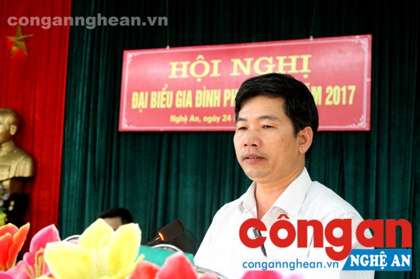 Đại diện MTTQ Việt Nam huyện Tân Kỳ phát biểu.