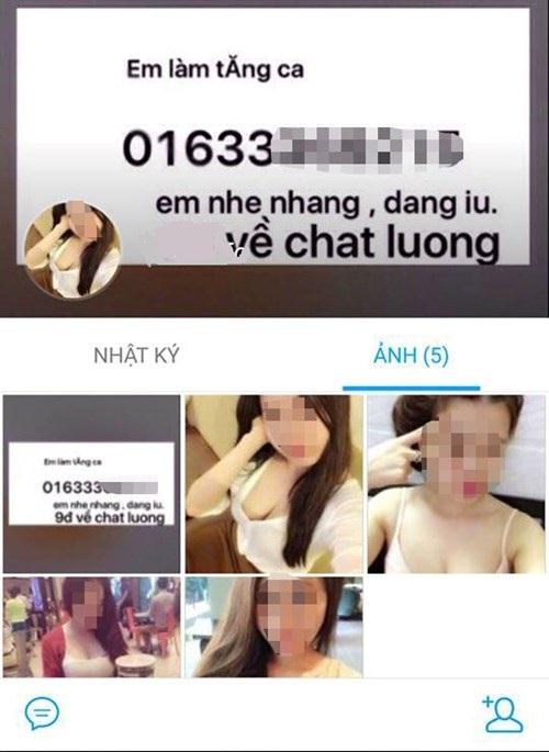 ái bán dâm đăng tải những bức ảnh gợi cảm câu khách trên zalo