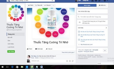 Một trang Facebook cá nhân chuyên bán thuốc 