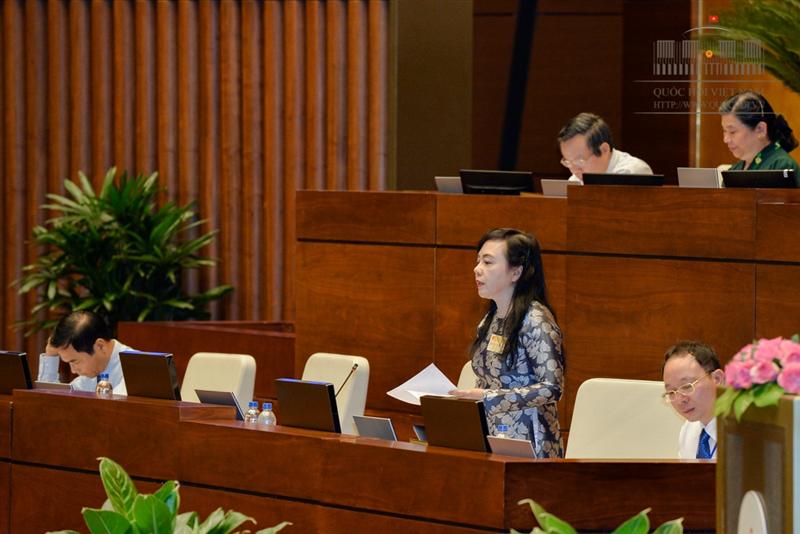 Bộ trưởng Bộ Y tế Nguyễn Thị Kim Tiến trả lời chất vấn của đại biểu Quốc hội