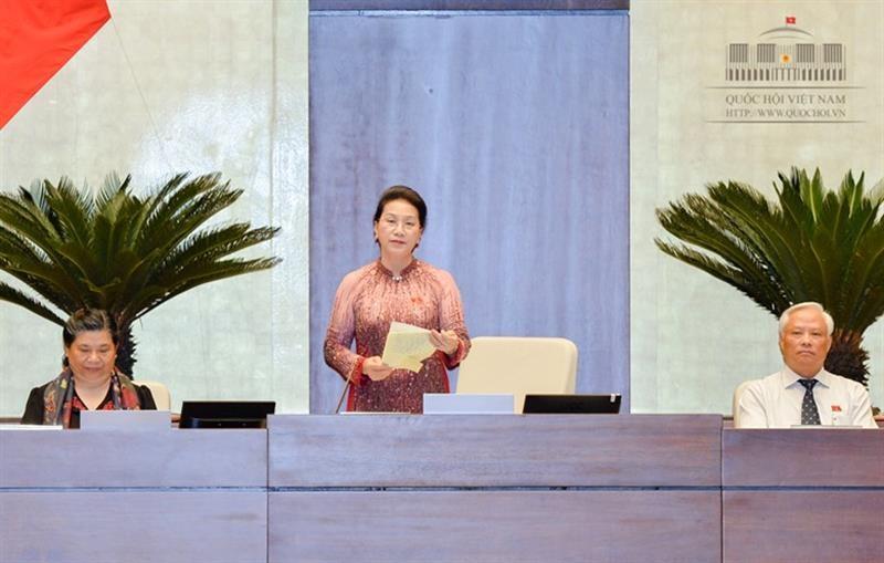 Chủ tịch Quốc hội Nguyễn Thị Kim Ngân phát biểu bế mạc Phiên chất vấn và trả lời chất vấn tại Kỳ họp thứ 3 - Ảnh: Đình Nam