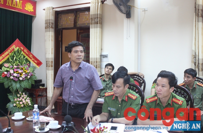 Đồng chí Nguyễn Hoài An khẳng định vai trò của lực lượng CSND Công an TP Vinh trong giữ gìn ANQG, ATTTXH