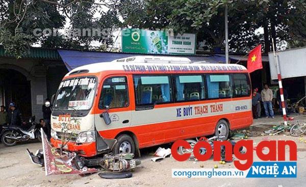 Một vụ TNGT do xe buýt Thạch Thành gây ra