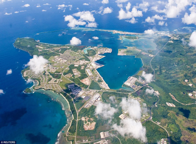 Đảo Guam nằm ở Tây Thái Bình Dương có diện tích bằng thành phố Chicago của Mỹ (khoảng 540.000 km2). (Ảnh: Reuters)