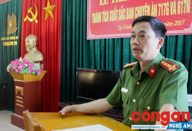 Đồng chí Đại tá Nguyễn Mạnh Hùng phát biểu chỉ đạo công tác đấu tranh chống tội phạm trên lĩnh vực vi phạm môi trường trong thời gian tới.