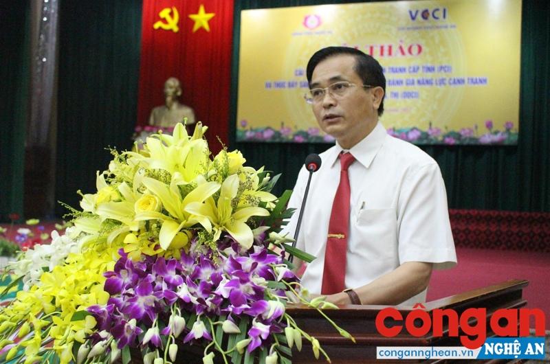Ông Lê Ngọc Hoa, Phó Chủ tịch UBND tỉnh phát biểu tại Hội thảo