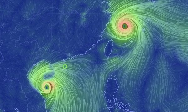 So sánh trường gió bão số 10 và siêu bão Talim đang đổ bộ vào Nhật Bản, Trung Quốc