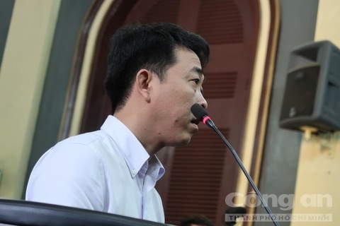 Bị cáo Nguyễn Minh Hùng tại tòa
