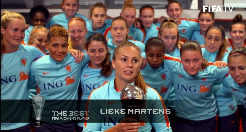 Cầu thủ nữ xuất sắc nhất 2017 thuộc về Lieke Martens của ĐT Hà Lan. Do đang chuẩn bị cho vòng loại World Cup nên đáng tiếc cô không có mặt tại London để nhận giải.