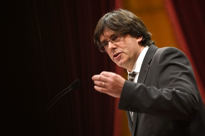 Thủ hiến Catalonia Carles Puidgemon. Ảnh: ITN