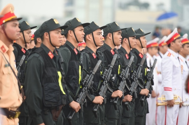 Lực lượng Công an nhân dân tại Lễ xuất quân phục vụ Tuần lễ Cấp cao APEC 2017.
