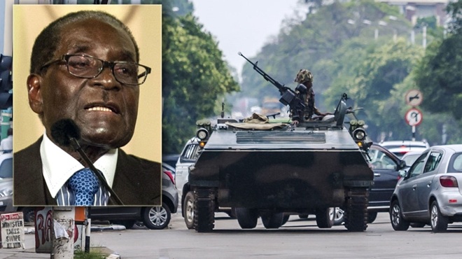 Tổng thống Zimbabwe Robert Mugabe đang bị quân đội giam lỏng.