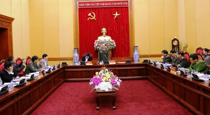 Thứ trưởng Nguyễn Văn Thành phát biểu tại buổi làm việc.