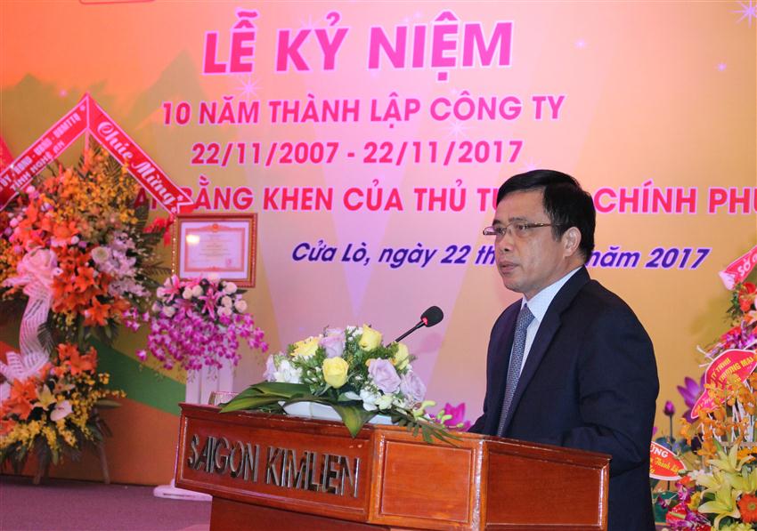 Đồng chí Huỳnh Thanh Điền - Phó Chủ tịch UBND tỉnh phát biểu tại buổi lễ