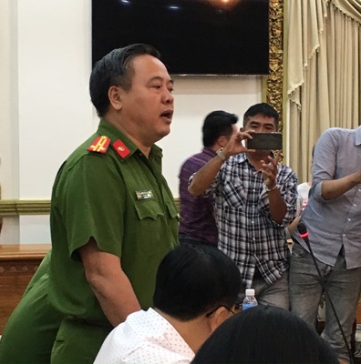Thượng tá Nguyễn Quốc Hải cho biết đã đủ điều kiện để khởi tố vụ án.