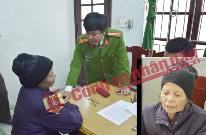 Cảnh sát đang lấy lời khai bà Phạm Thị Xuân