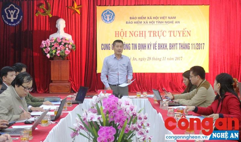 Ông Lê Trường Giang, Giám đốc BHXH tỉnh Nghệ An cung cấp một số thông tin về việc thực hiện BHXH, BHYT trong thời gian qua