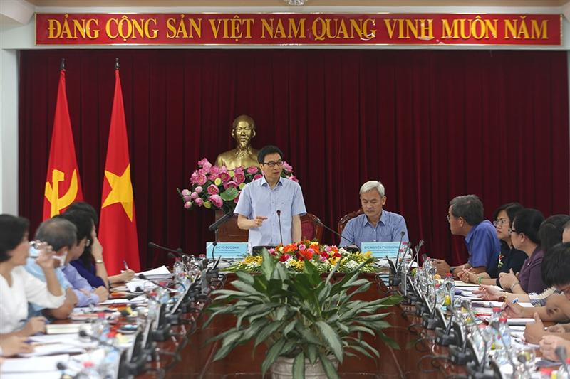 Phó Thủ tướng Vũ Đức Đam làm việc với lãnh đạo tỉnh Đồng Nai. Ảnh: VGP/Đình Nam