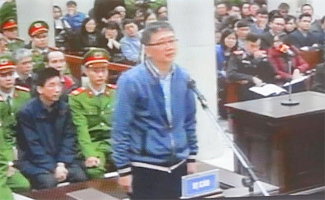 Trịnh Xuân Thanh tại phiên tòa.