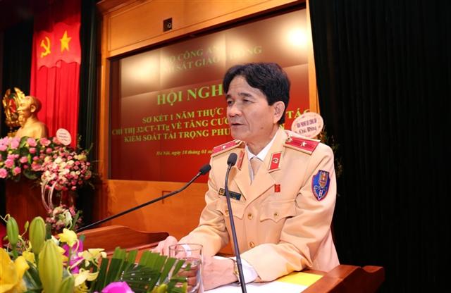 Thiếu tướng Trần Sơn Hà phát biểu tại Hội nghị.