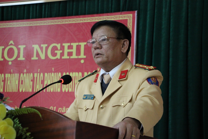 Đại tá Cao Minh Phượng - Trưởng phòng, Phòng CSGT ĐB-ĐS tổng kết công tác năm 2017
