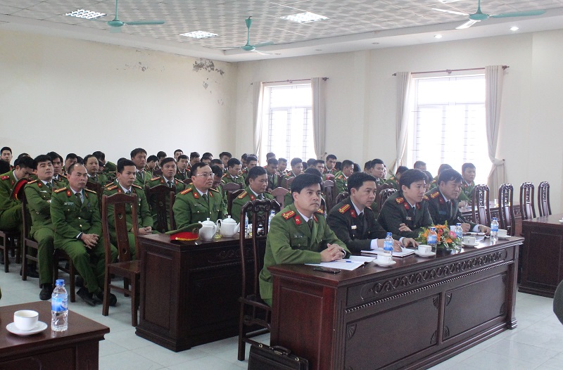 Tới dự và chỉ đạo Hội nghị có đồng chí Thượng tá Nguyễn Đức Hải, Phó GĐ Công an tỉnh và lãnh đạo các phòng ban nghiệp vụ