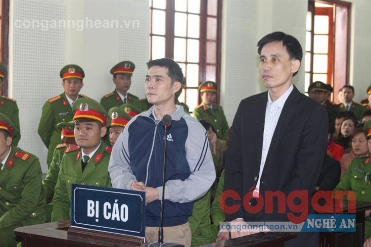  Bị cáo Hoàng Đức Bình và Nguyễn Nam Phong tại phiên tòa