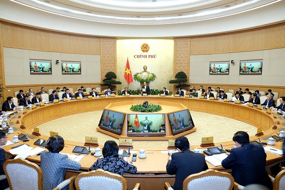 Thủ tướng chủ trì phiên họp Chính phủ thường kỳ ngày 1/3. - Ảnh: VGP