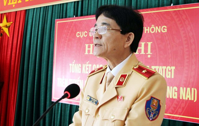 Thiếu tướng Trần Sơn Hà - Cục trưởng, Cục CSGT, Bộ Công an phát biểu khai mạc hội nghị