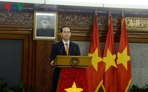 Chủ tịch nước Trần Đại Quang phát biểu tại buổi họp báo