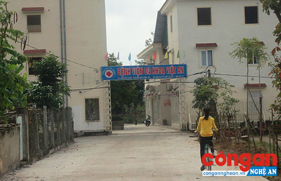 Phòng khám đa khoa Việt An đóng tại xóm Khuôn, xã Hòa Sơn, huyện Đô Lương