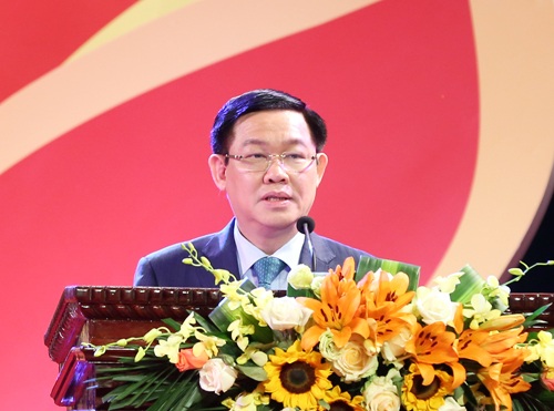 Phó Thủ tướng Vương Đình Huệ phát biểu tại lễ trao giải. Ảnh: VGP/Thành Chung