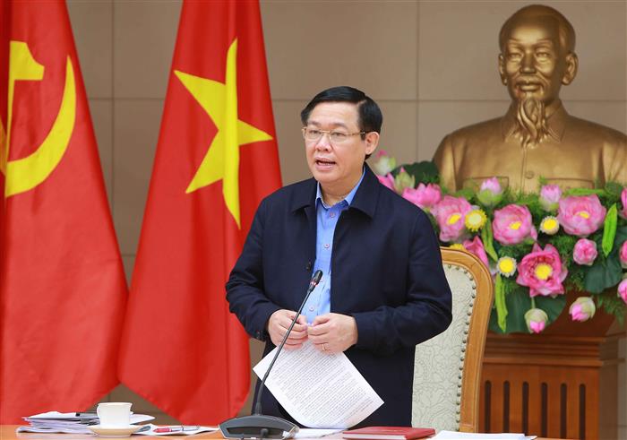 Phó Thủ tướng Vương Đình Huệ phát biểu tại phiên họp