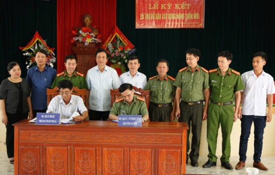Công an tỉnh Hà Tĩnh hỗ trợ xã Bắc Sơn, huyện Thạch Hà xây dựng nông thôn mới